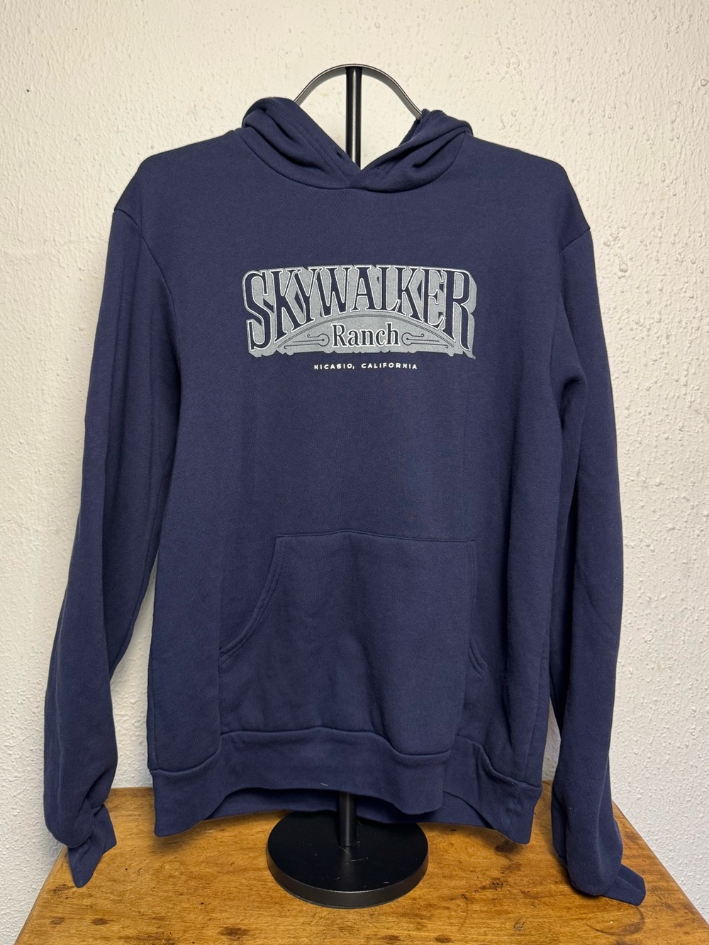 Skywalker Ranch hooded sweatshirt Bella SOFT Star Wars Lucasfilm Large Navy Blue